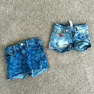 2 (!) pairs of jean shorts - Justice and Gap size 6 girls
